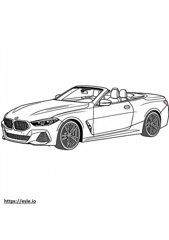 BMW M4 Competition M xDrive Convertible 2024 coloring page
