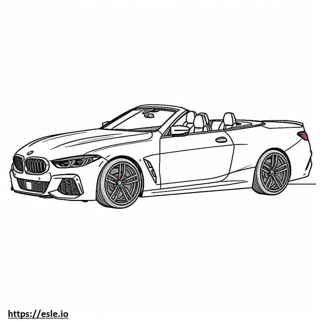 BMW M4 Competición M xDrive Cabrio 2024 para colorear e imprimir