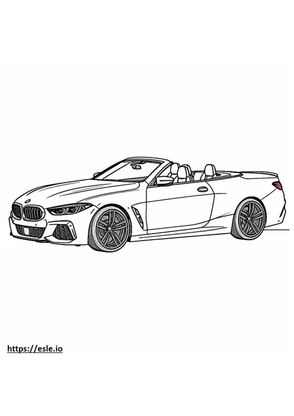 BMW M4 Competition M xDrive Convertible 2024 coloring page