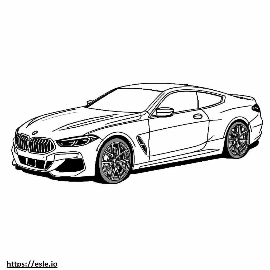 BMW 840i Coupe 2024 gambar mewarnai