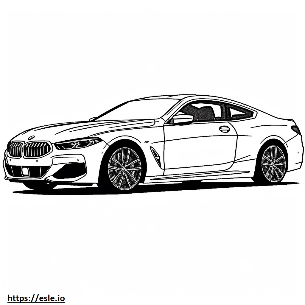 BMW 840i Coupe 2024 gambar mewarnai