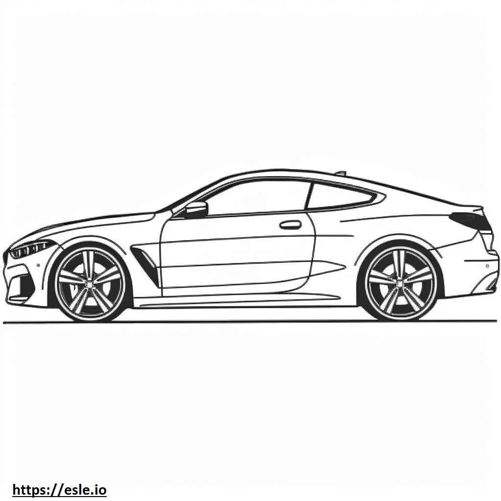 BMW 840i Coupe 2024 coloring page