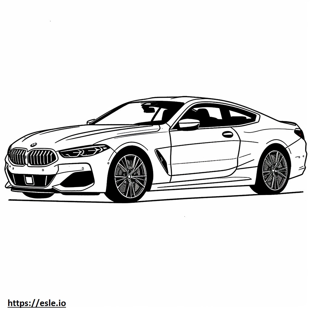 BMW 840i xDrive Coupe 2024 gambar mewarnai