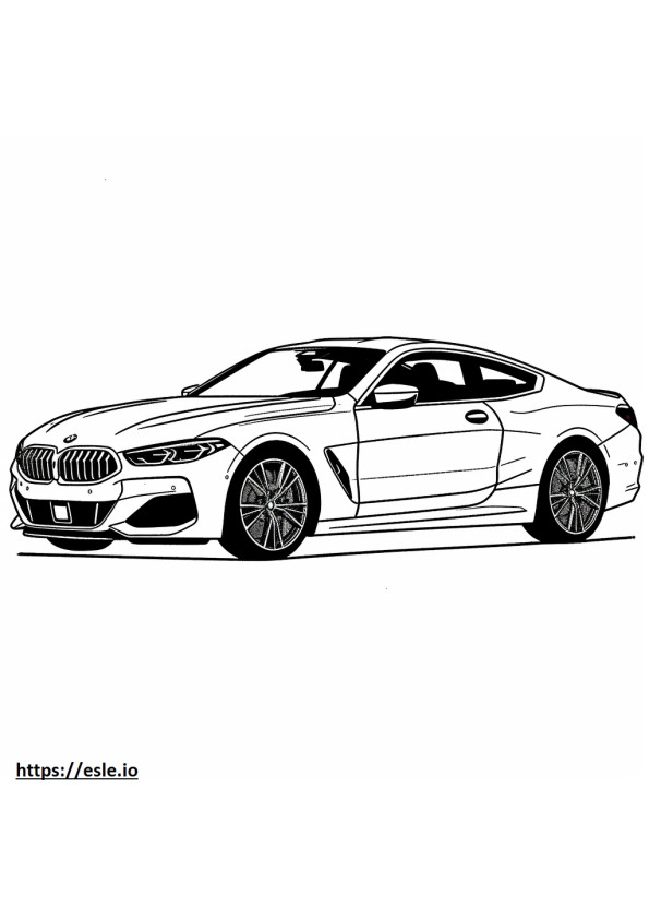 BMW 840i xDrive クーペ 2024 ぬりえ - 塗り絵