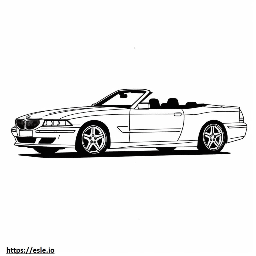 BMW 840i コンバーチブル 2024 ぬりえ - 塗り絵