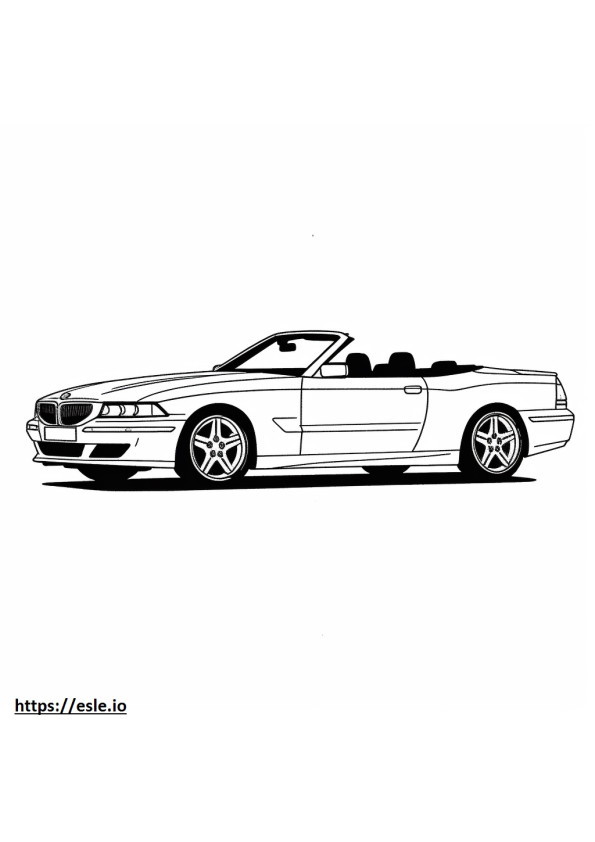 BMW 840i Cabrio 2024 ausmalbild