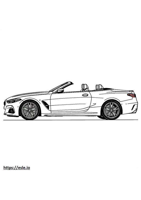 BMW 840i xDrive Convertible 2024 coloring page