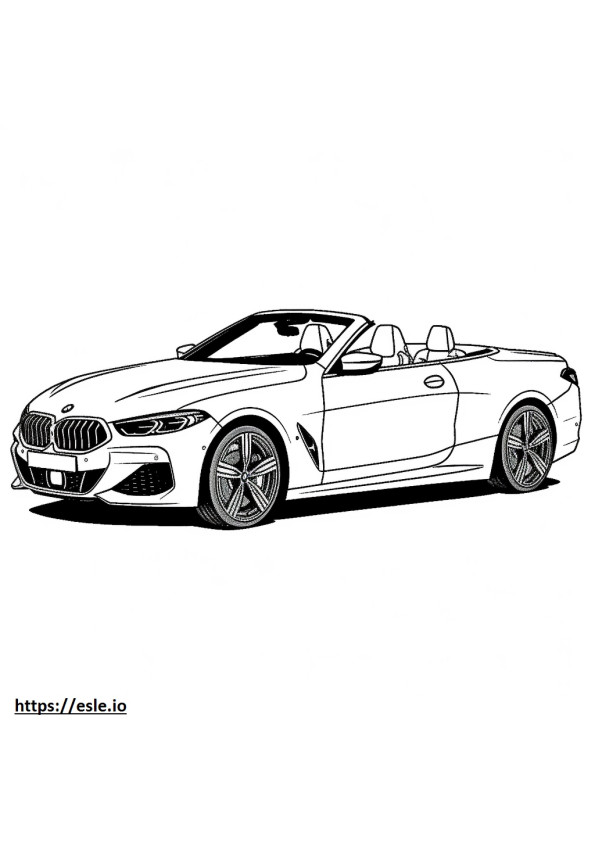 BMW 840i xDrive Konversi 2024 gambar mewarnai