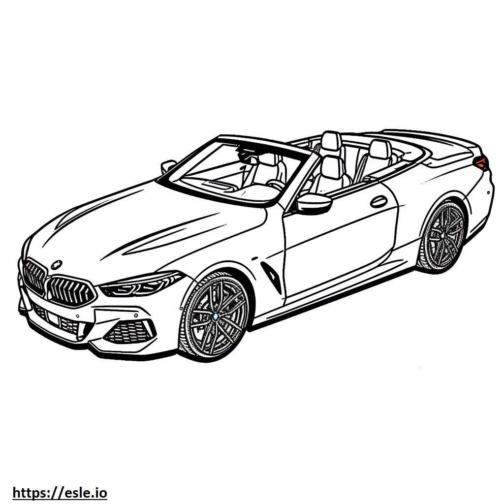 BMW 840i xDrive Convertible 2024 coloring page