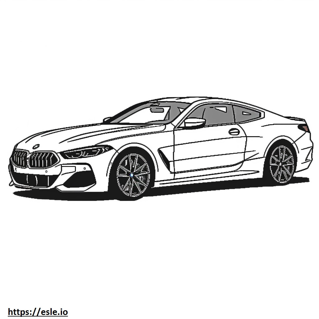 BMW M850i xDrive Coupe 2024 coloring page