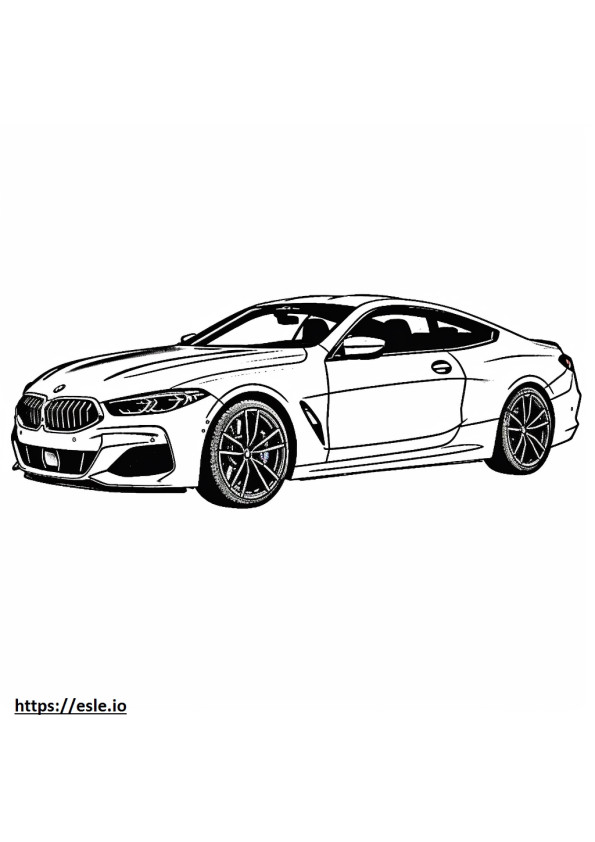 BMW M850i xDrive Coupe 2024 coloring page