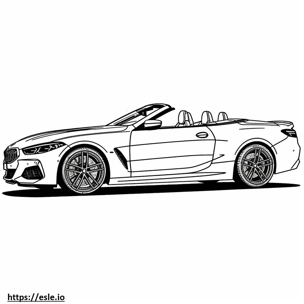 BMW M850i xDrive Konversi 2024 gambar mewarnai
