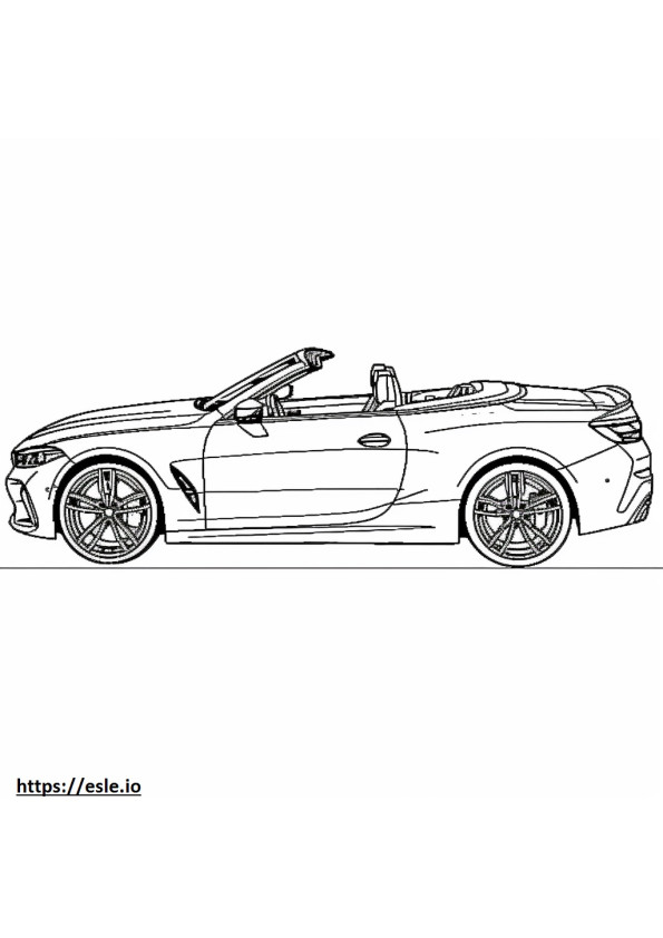 BMW M850i xDrive Convertible 2024 coloring page