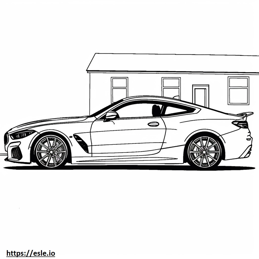 BMW M8 コンペティション クーペ 2024 ぬりえ - 塗り絵