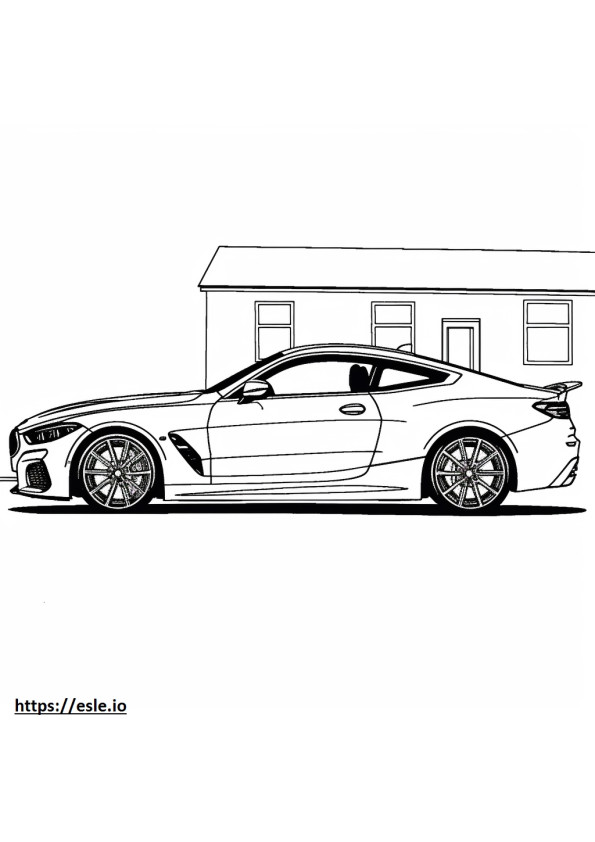 BMW M8 Cupê de Competição 2024 para colorir