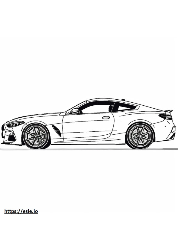 BMW M8 Competition Coupe 2024 coloring page