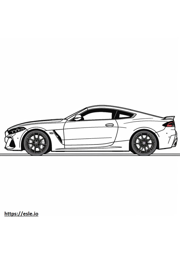 BMW M8 Competition Coupe 2024 coloring page