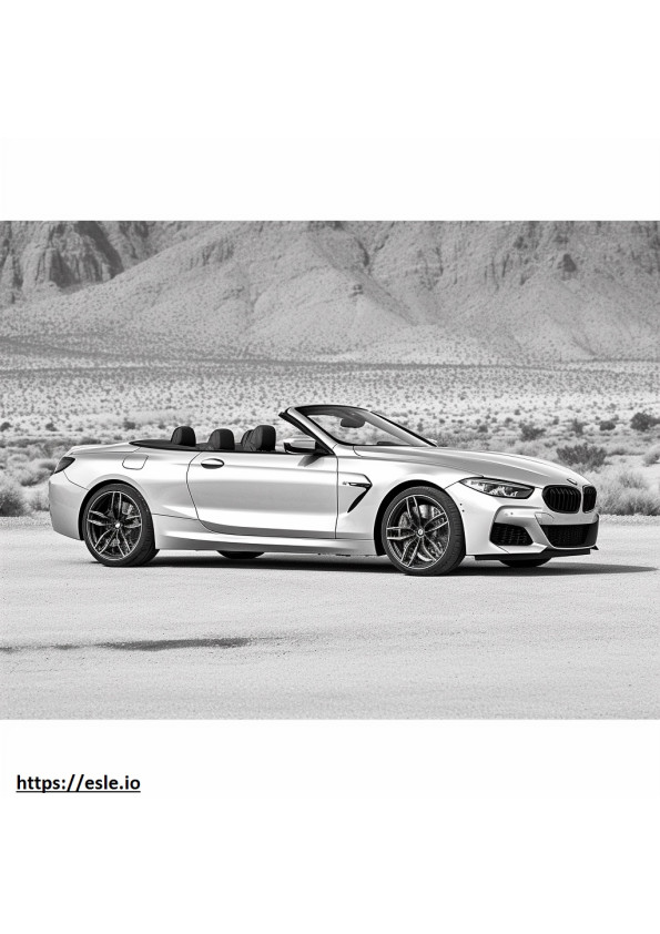 BMW M8 コンペティション コンバーチブル 2024 ぬりえ - 塗り絵