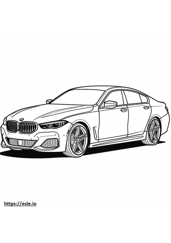 BMW 430i xDrive グラン クーペ 2024 ぬりえ - 塗り絵