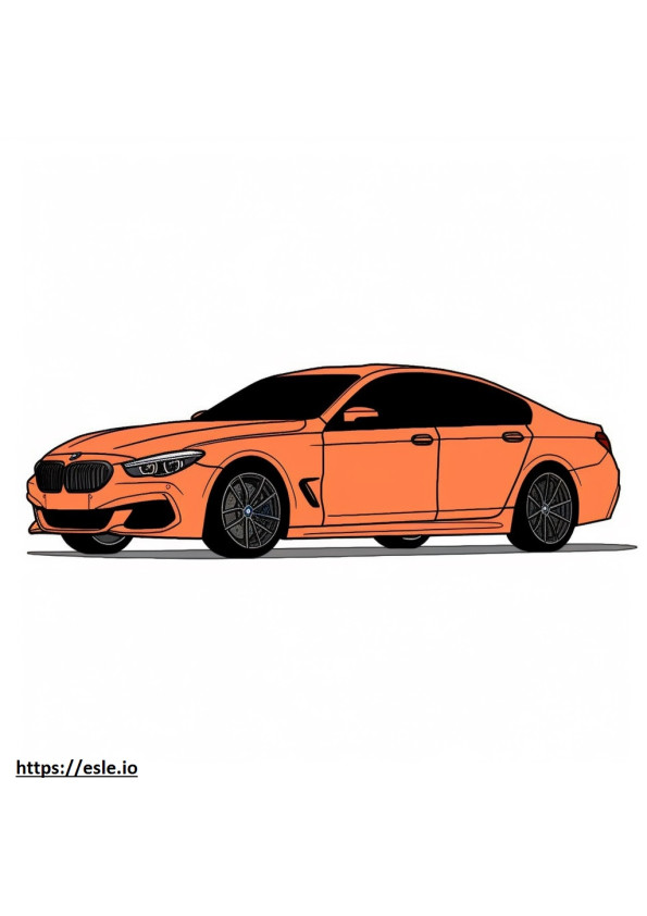 BMW 430i xDrive Gran Coupé 2024 para colorear e imprimir