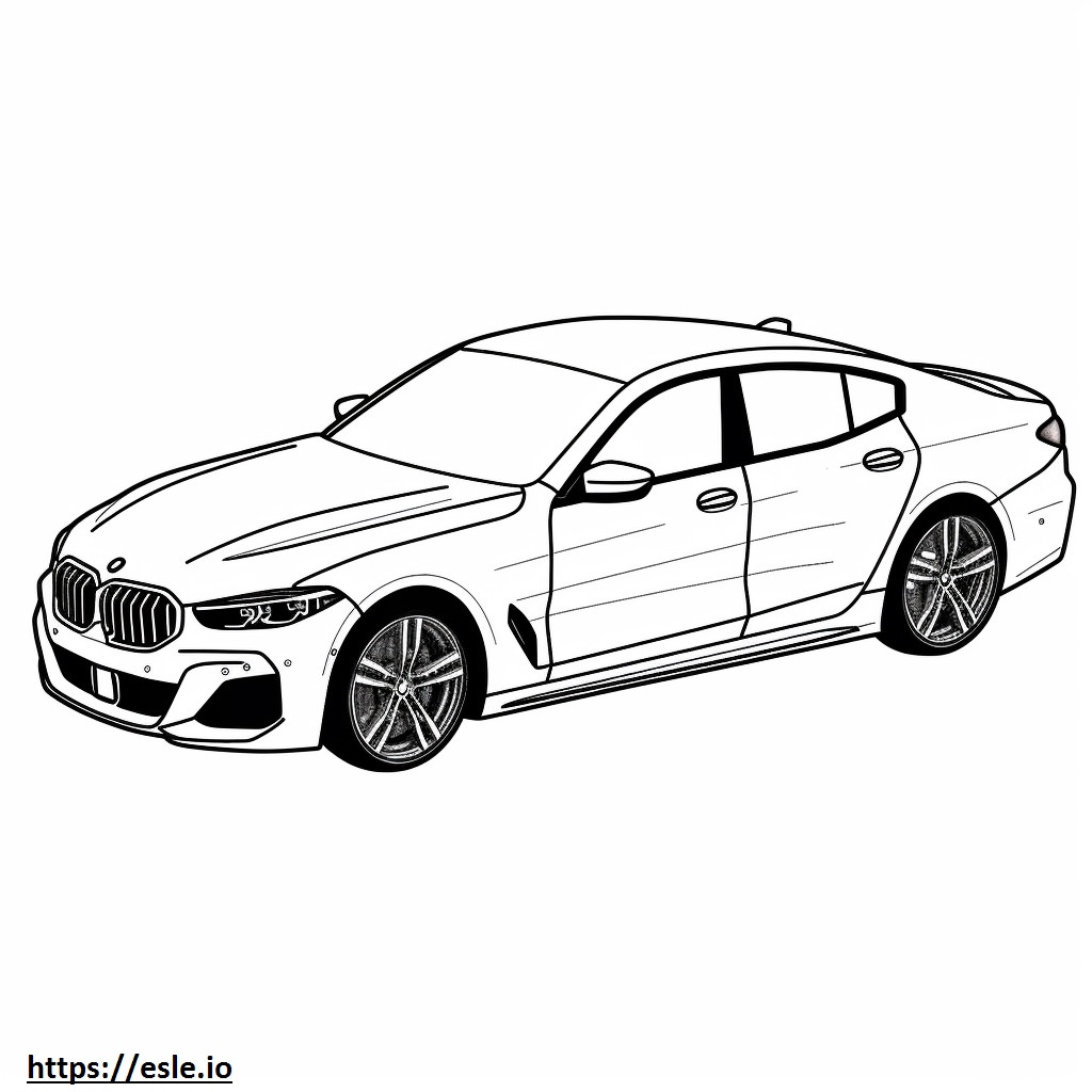 BMW 430i xDrive グラン クーペ 2024 ぬりえ - 塗り絵
