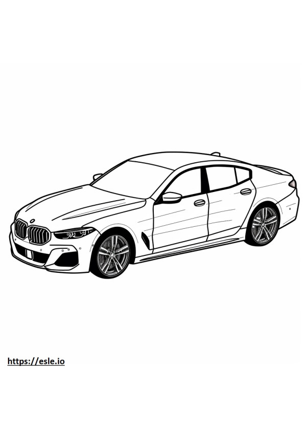 BMW 430i xDrive Gran Coupé 2024 para colorear e imprimir