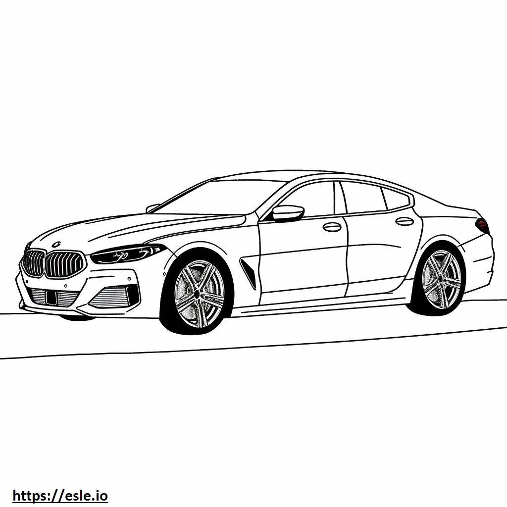 BMW 840i Gran Coupe 2024 coloring page