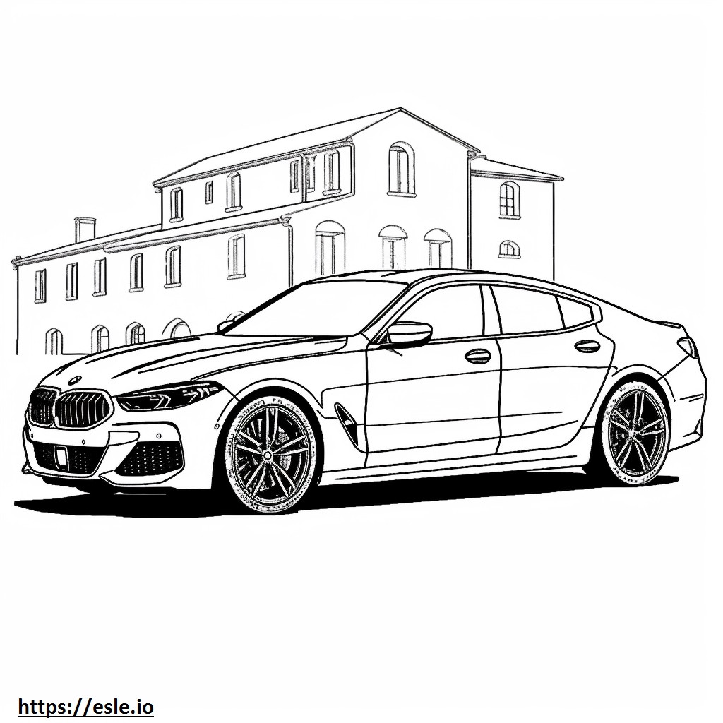 BMW 840i xDrive Gran Coupé 2024 para colorir