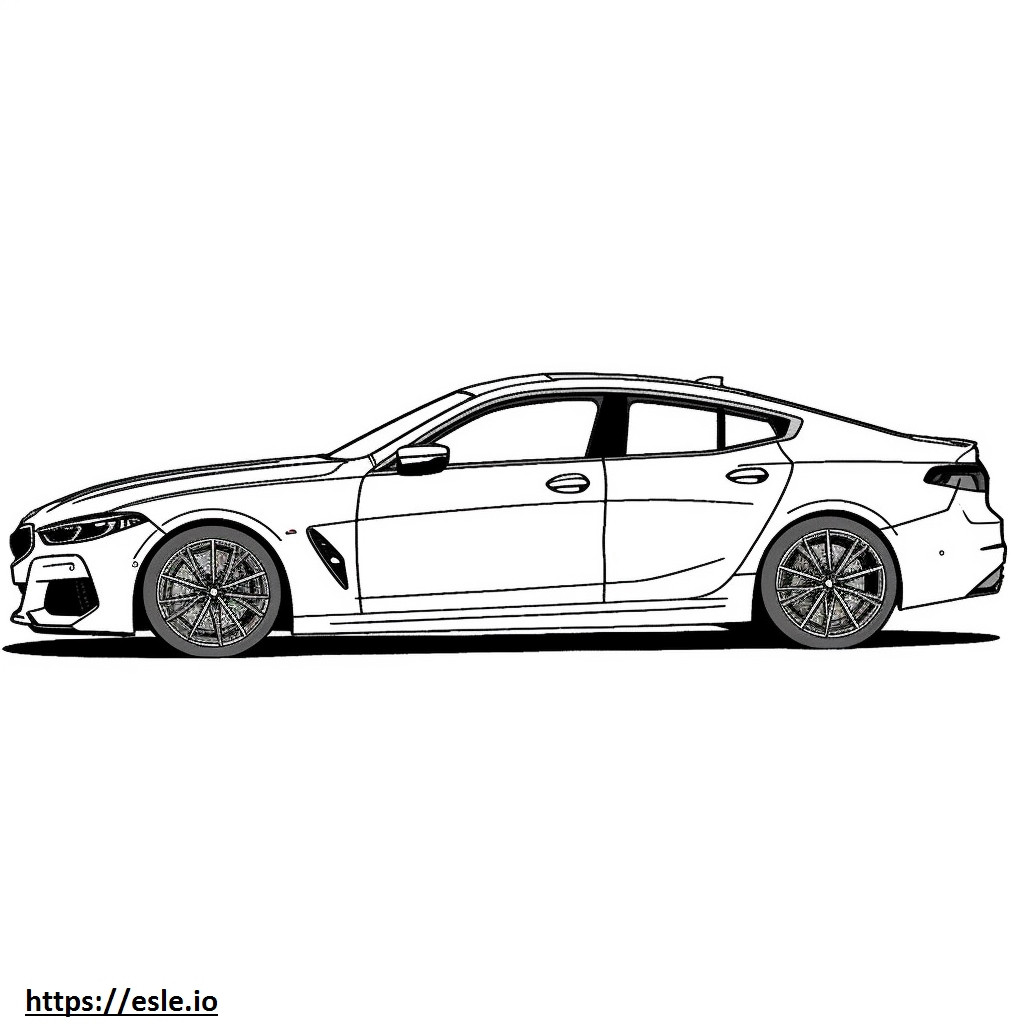 BMW 840i xDrive Gran Coupe 2024 coloring page