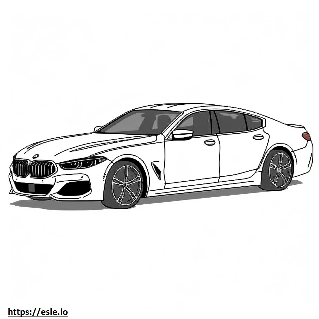 BMW 840i xDrive Gran Coupe 2024 coloring page