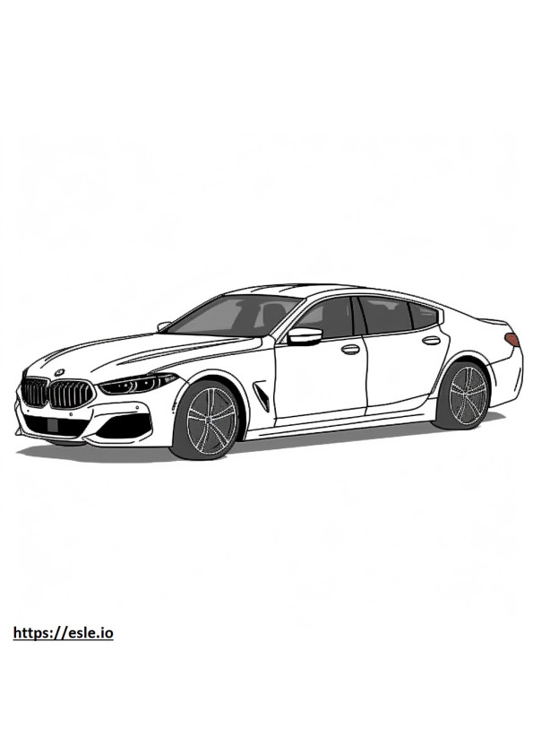 BMW 840i xDrive グラン クーペ 2024 ぬりえ - 塗り絵