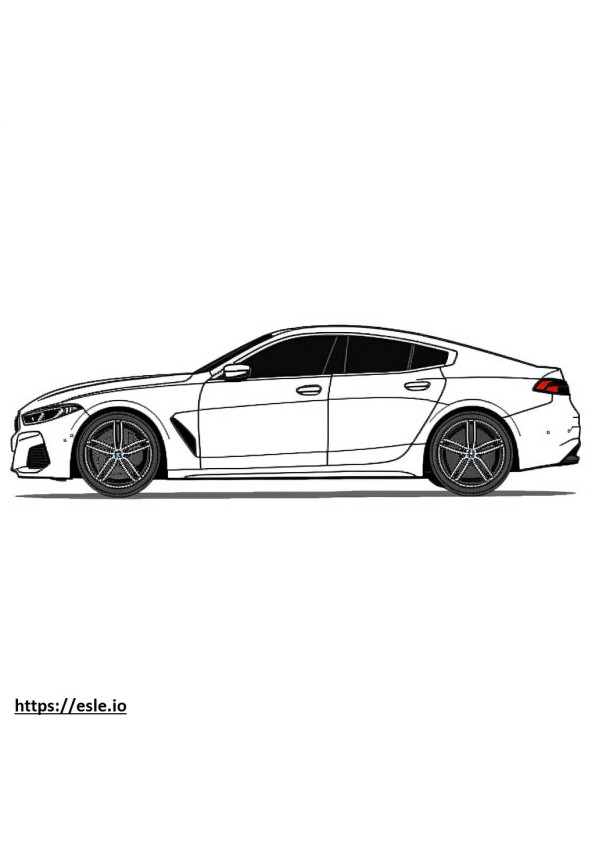 BMW M850i xDrive Gran Coupe 2024 coloring page