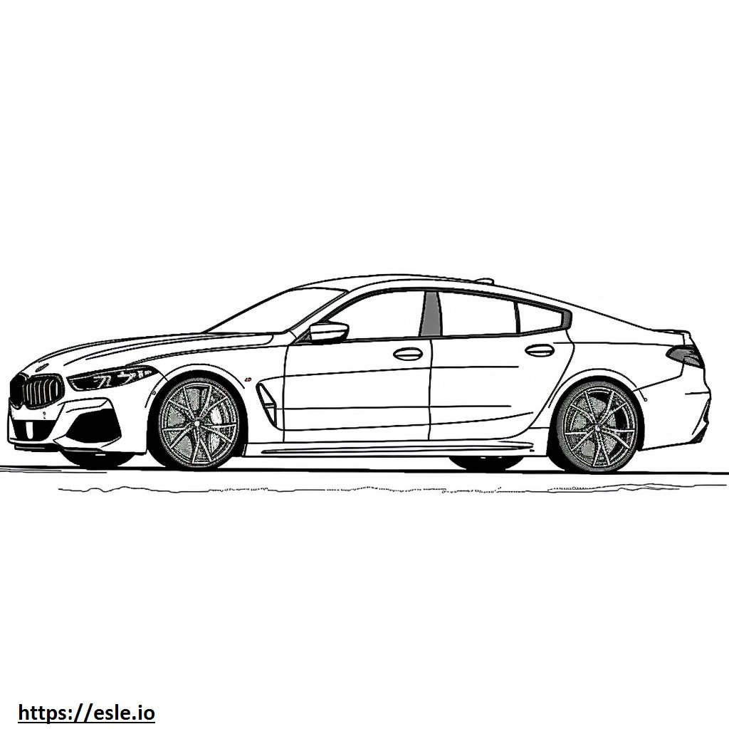 BMW M850i xDrive Gran Coupe 2024 coloring page