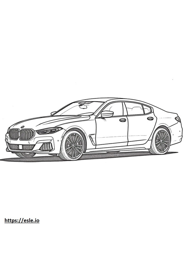 BMW Alpina B8 Gran Coupe 2024 coloring page
