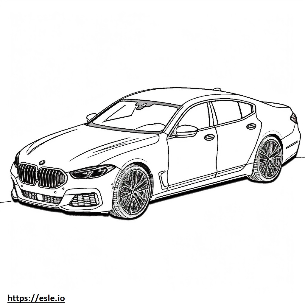 BMW Alpina B8 Gran Coupé 2024 ausmalbild