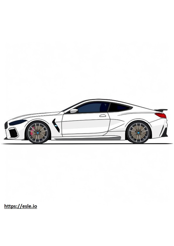BMW M8 Competition Gran Coupe 2024 coloring page
