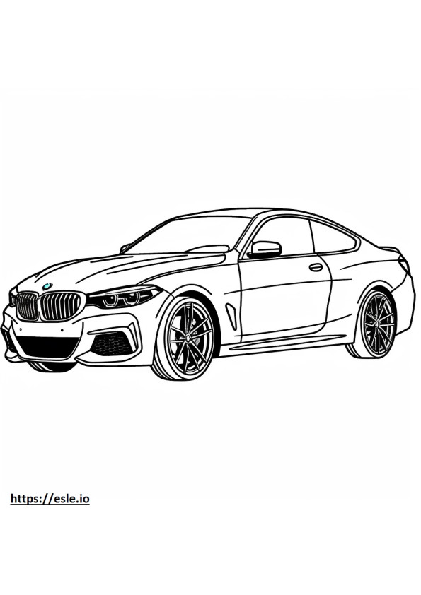 BMW M440i Coupe 2024 gambar mewarnai