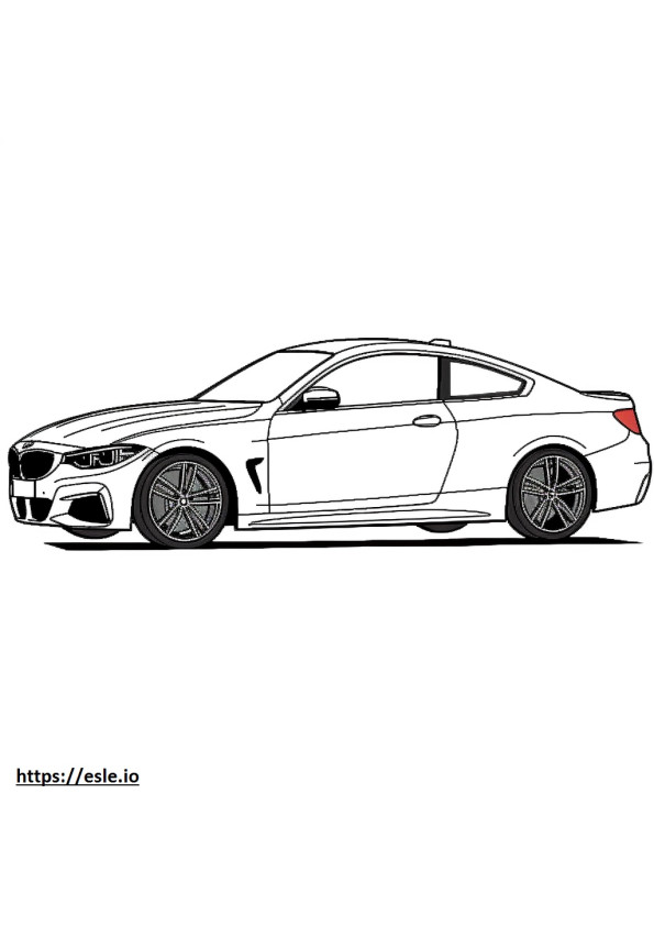 BMW M440i xDrive クーペ 2024 ぬりえ - 塗り絵