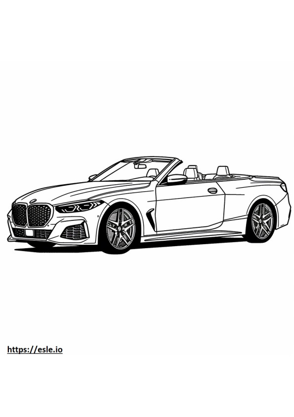 BMW M440i Convertible 2024 coloring page