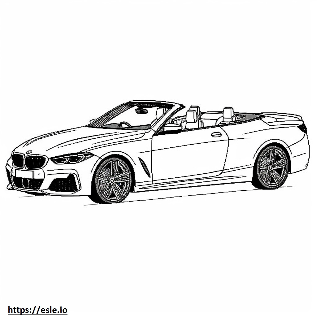 Coloriage BMW M440i Cabriolet 2024 à imprimer