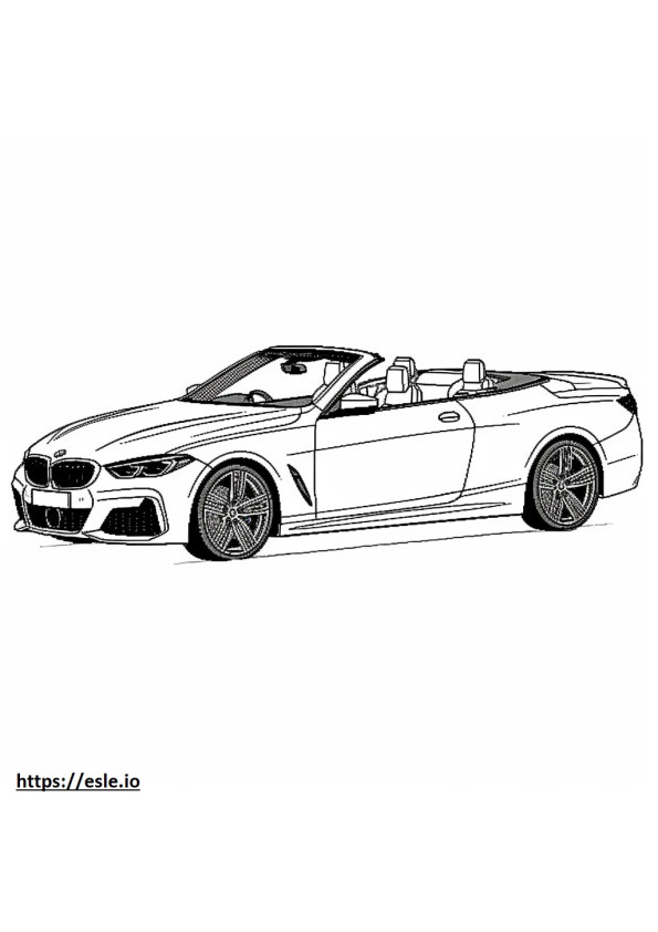 BMW M440i Cabrio 2024 para colorear e imprimir