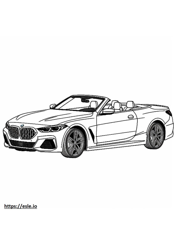 BMW M440i xDrive Convertible 2024 coloring page