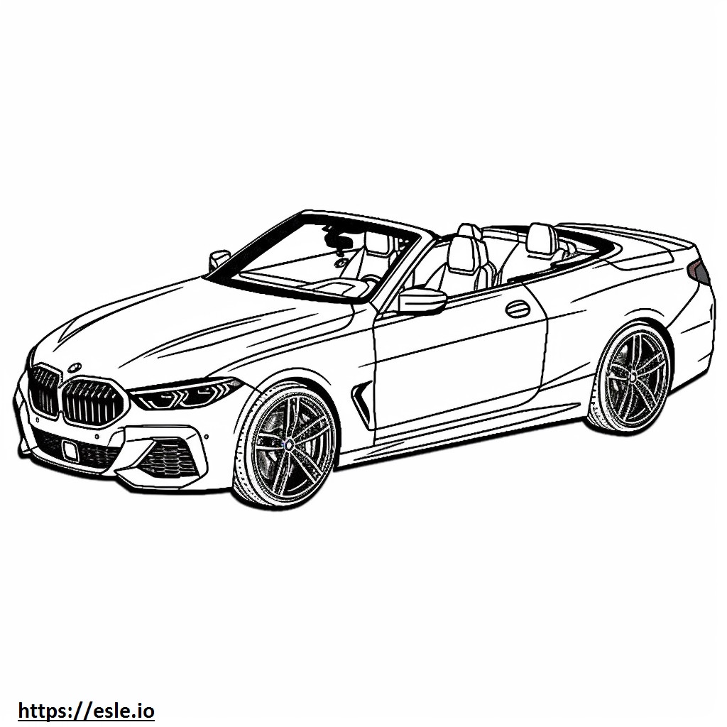 BMW M440i xDrive Cabriolet 2024 kleurplaat kleurplaat