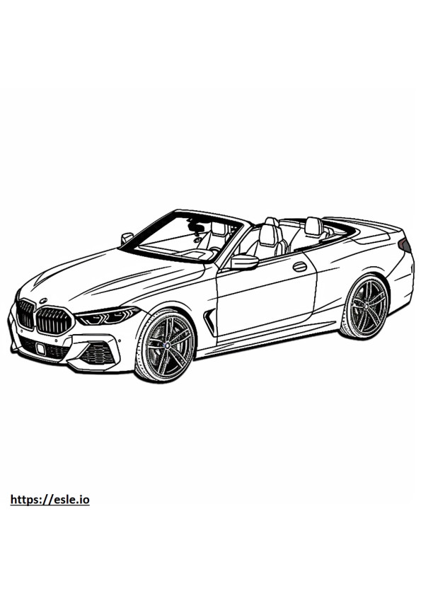 BMW M440i xDrive Cabriolet 2024 kleurplaat