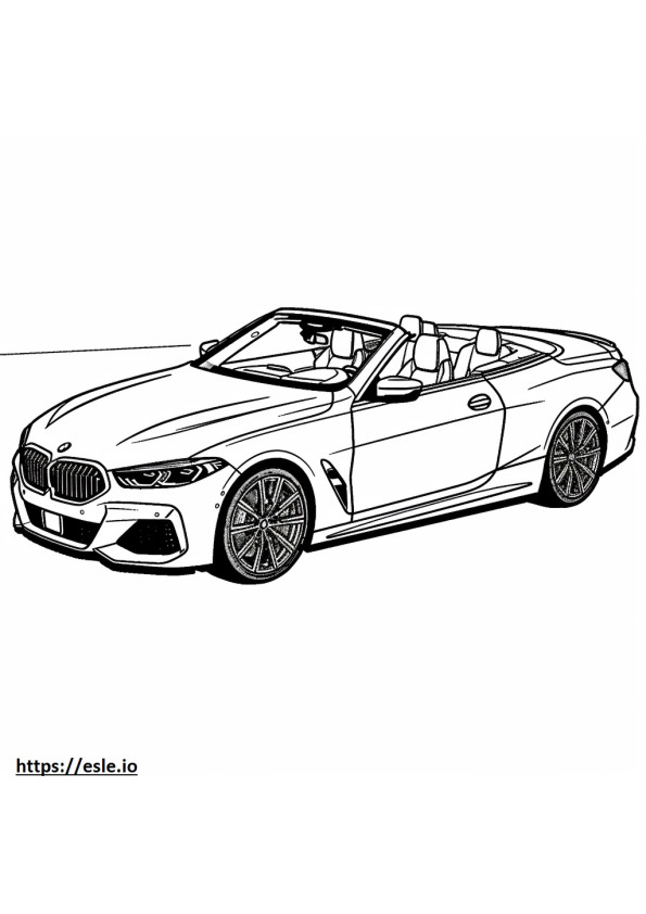 BMW M440i xDrive Convertible 2024 coloring page