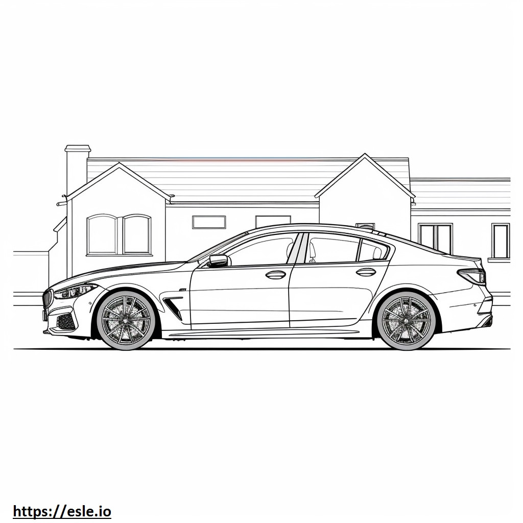 BMW M440i グラン クーペ 2024 ぬりえ - 塗り絵