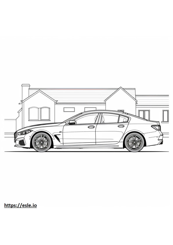BMW M440i Gran Coupe 2024 gambar mewarnai