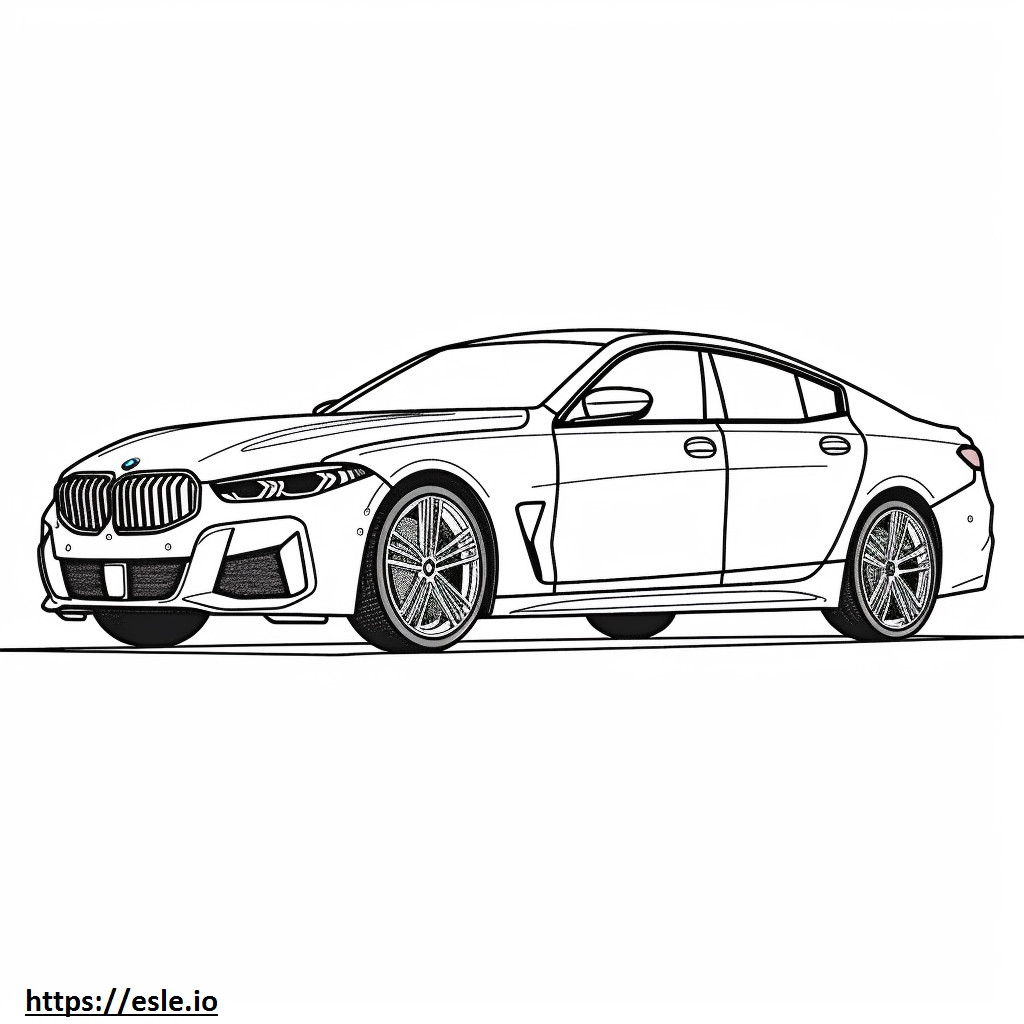 BMW M440i xDrive グラン クーペ 2024 ぬりえ - 塗り絵