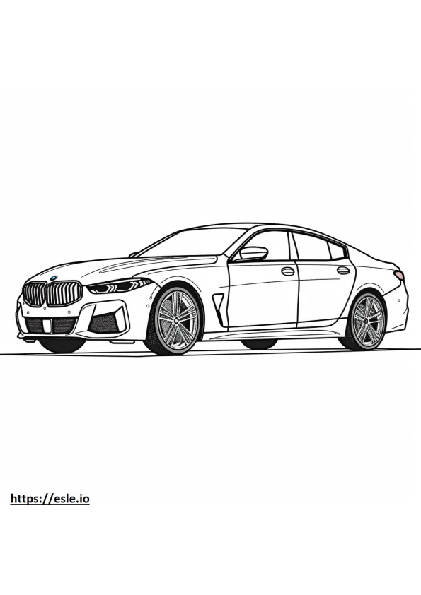 BMW M440i xDrive Gran Coupé 2024 para colorear e imprimir