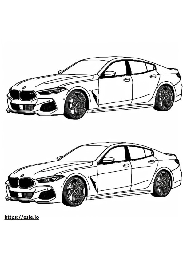 Coloriage BMW M440i xDrive Gran Coupé 2024 à imprimer